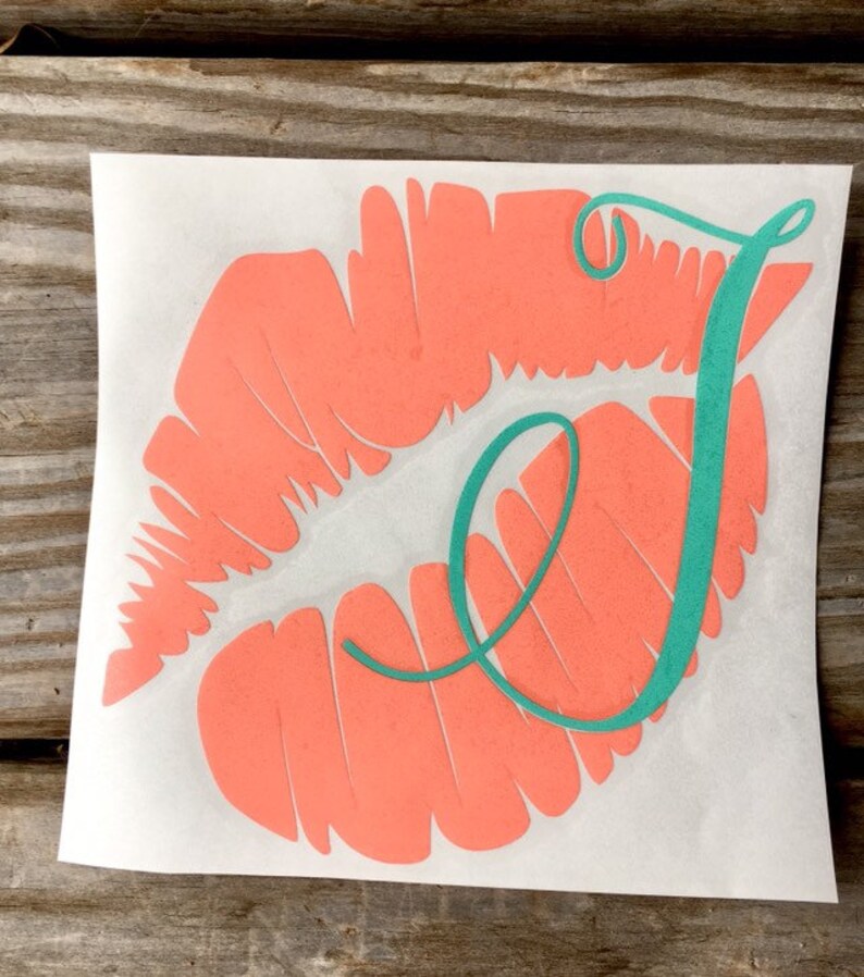 Lips Car Decal Car Decals for Women Monogram Car Decal Car Etsy