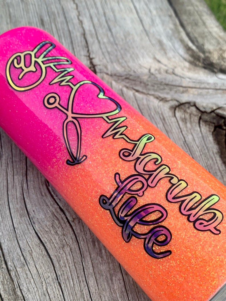 Orange and hot pink glitter tumbler Sunshine mixed with a Etsy