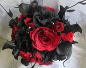 Gothic Bride/ Bridesmaid /wedding flowers CUSTOM MADE to your designs Photos are examples! Message me to discuss your ideas