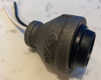Industrial Iron Pipe Steampunk Lamp Socket - Fits 1/2”, 3/4”, and 1” Pipe