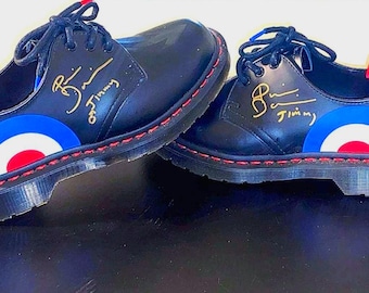 Dr Martens The Who Mod Target Shoes Signed by Phil Daniels Quadrophenia Size UK4 Brand New