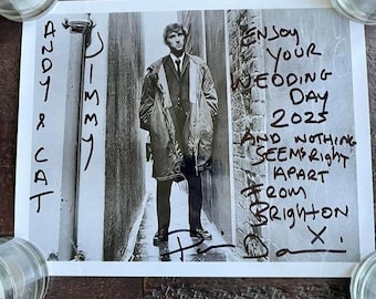 Quadrophenia Czarno-biały wydruk 10x8 z osobistym podpisem Phila Danielsa ALLEY