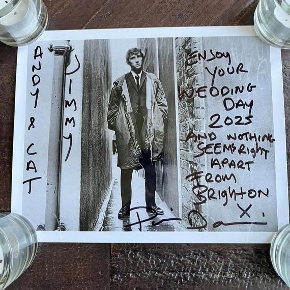 Quadrophenia Black & White 10x8 Print Signed Personally by Phil Daniels ALLEY