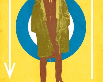 Duży żółty plakat „Quadrophenia” w formacie A2 z osobistym podpisem Phila Danielsa