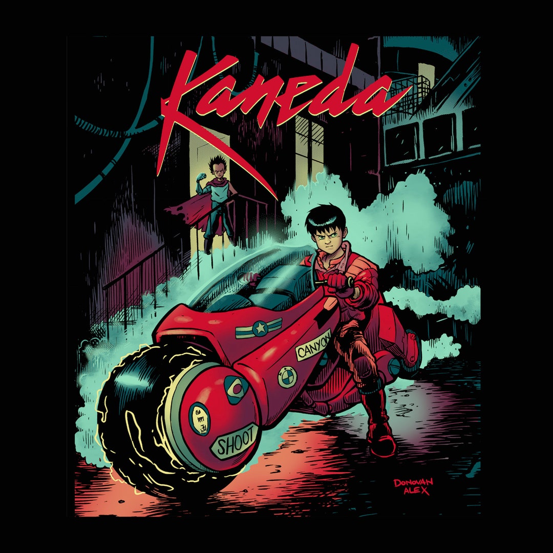 VINTAGE FLAME AKIRA 『 KANEDA 』PORTAFOLIO Kaneda / Akira Tee / Comics / Manga/ Rock / Anime / Eighties
