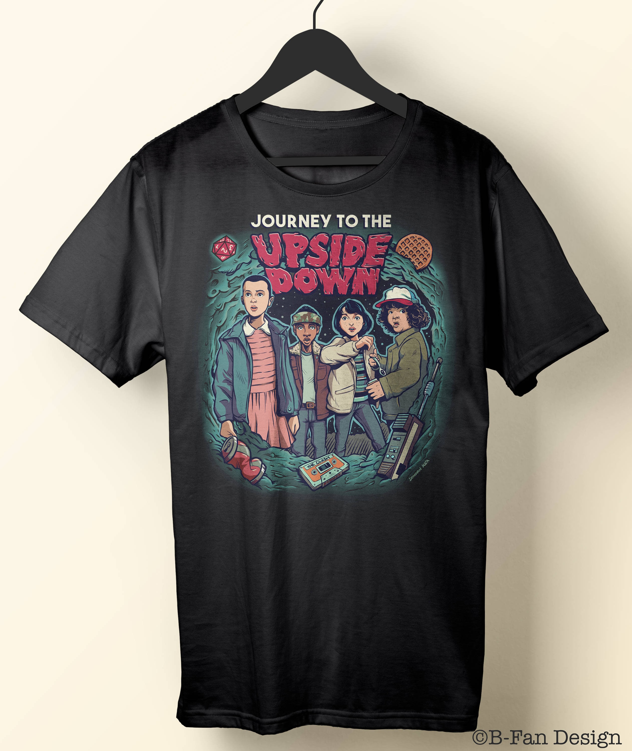 Stranger Things T-shirt / Eleven / Dustin / Crossover / Upside