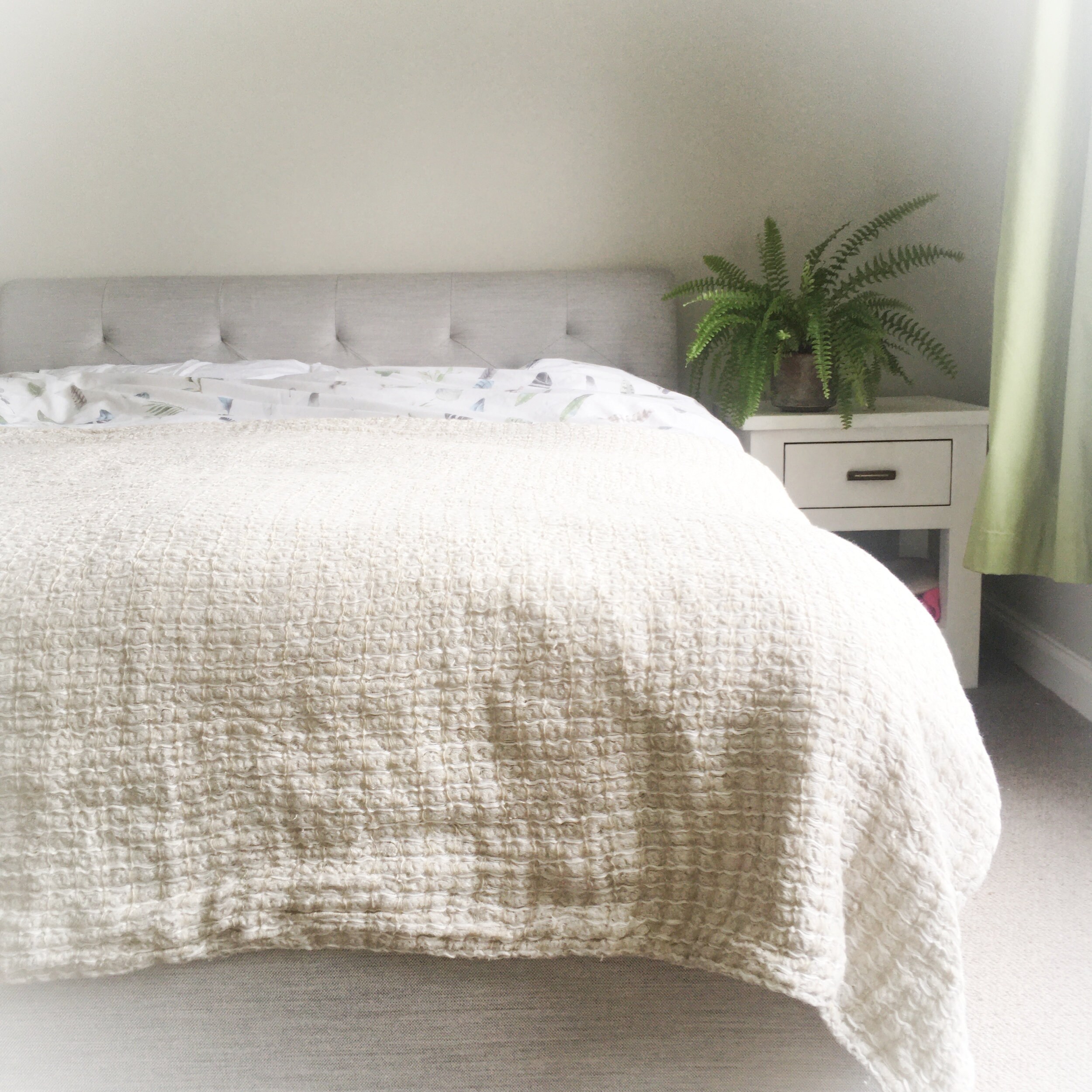 Hemp blanket. Bedspread and sofa throw. Natural undyed organic Etsy