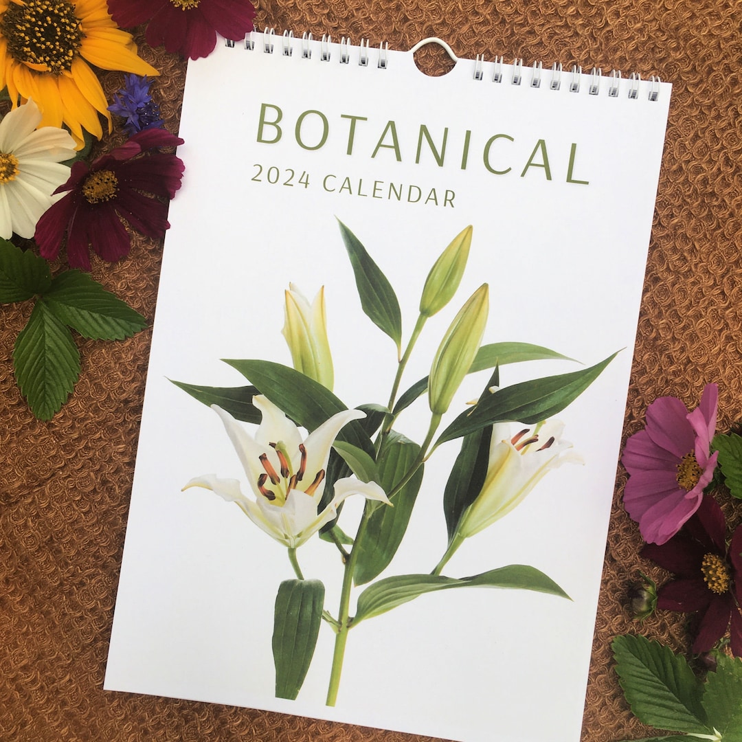 2024 Calendar Botanical Flowers and Plants Size A4 Wall Hanging - Etsy