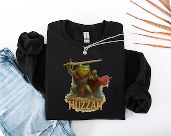 Huzzah Frog Knight Sweatshirt | Renaissance Faire, D&D