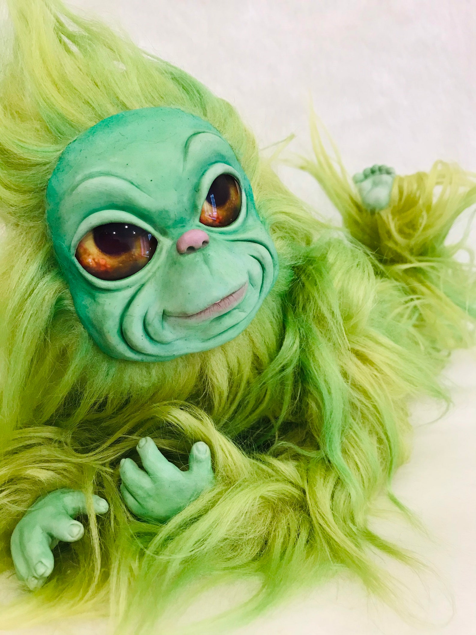 Grinch plush Doll Gift for Christmas. Big plush Grinch art Etsy
