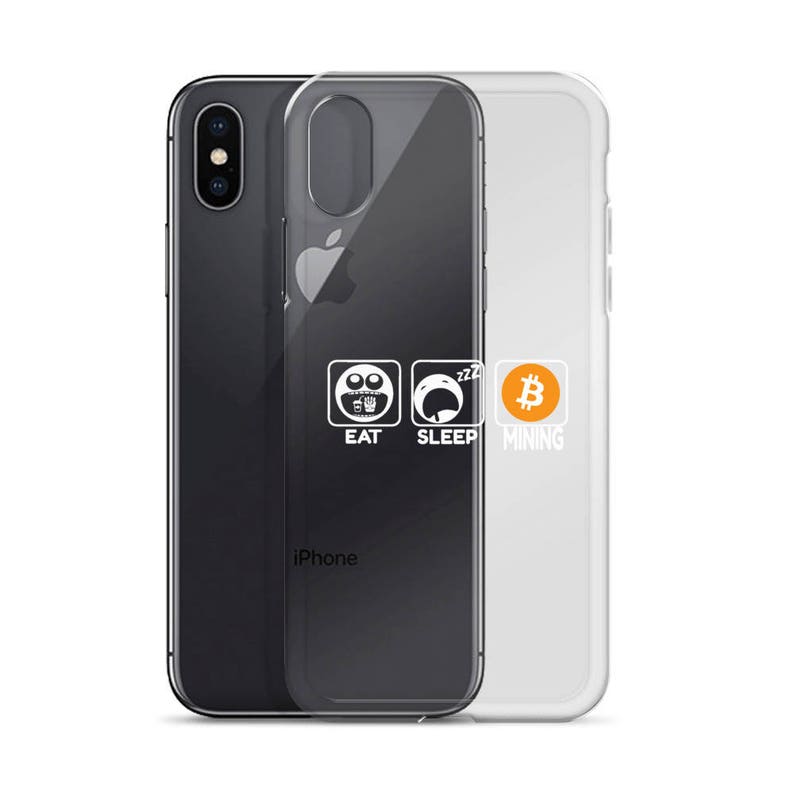 Iphone Case For Iphone X Bitcoin Enthusiast Eat Sleep Bitcoin Mining - 