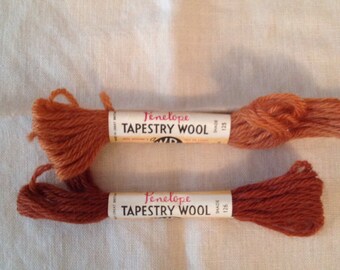 8 Skiens of Penelope Tapestry Wool Made by W M Briggs Co Ltd in Brown Green and Blue Etsy Canada