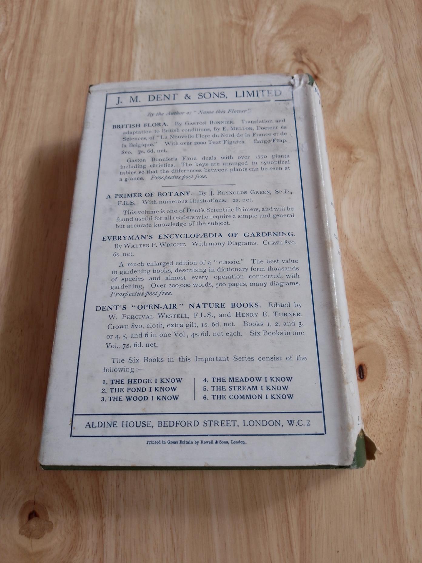 Name This Flower 1925 Edition Hardback Book by Gaston
