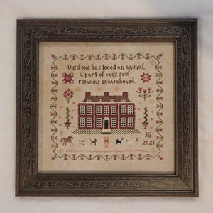 Chester's Place Cross Stitch Sampler Downloadable PDF Cross-Stitch Pattern image 1