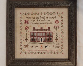 Chester's Place - Cross Stitch Sampler - Downloadable PDF Cross-Stitch Pattern