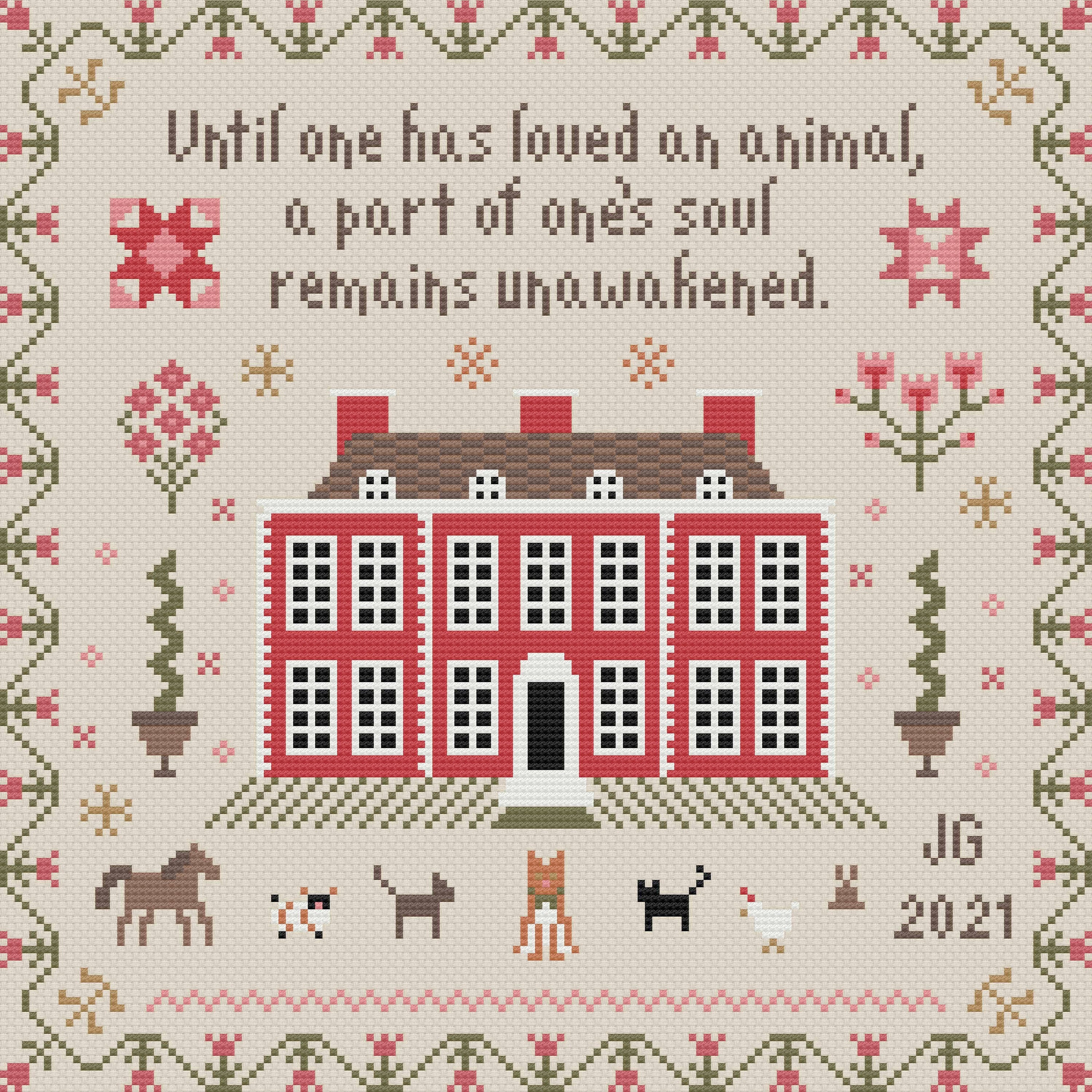 Chester's Place - Cross Stitch Sampler - Downloadable PDF Cross-S…