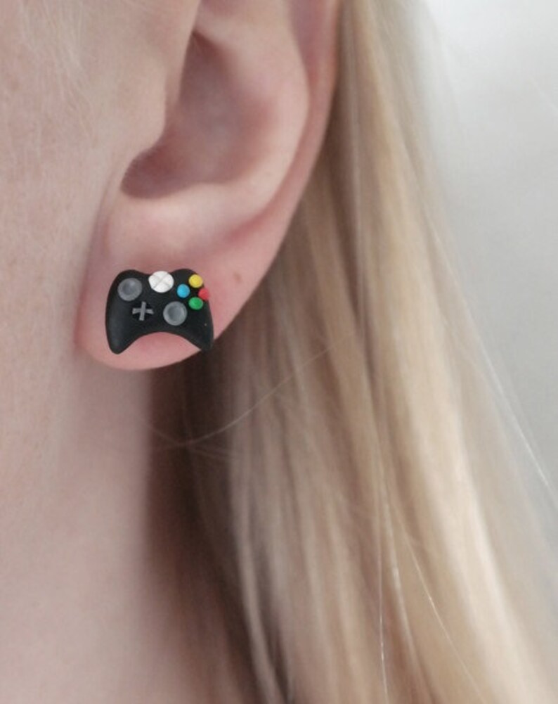 Game controller tiny earrings Etsy
