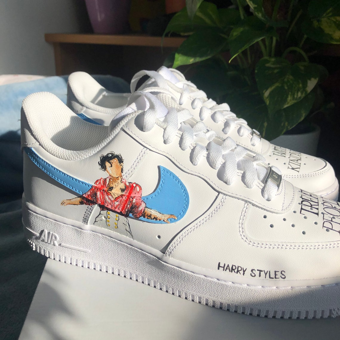 Harry Styles Custom Handpainted Air Force Forces 1s Af1 1S One | Etsy ...