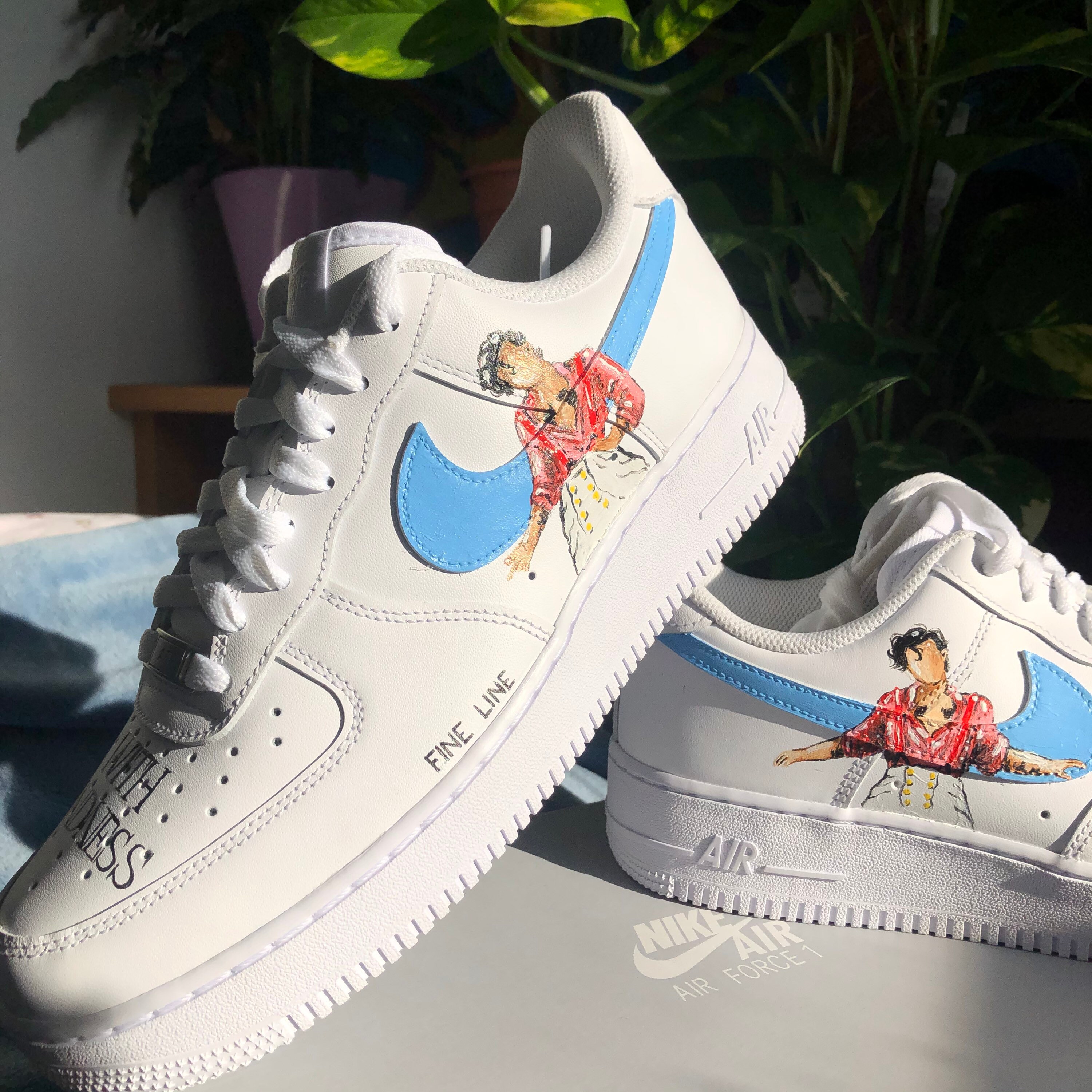 Harry Styles custom handpainted Air Force 1s Af1 1S one | Etsy