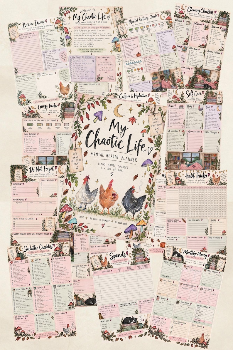 My Chaotic Life Planner Printable | ADHD Planner | Mental Health ...