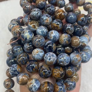 13mm Natural Untreated Pietersite Gemstone Beads,AAA,Round Loose Bead,7 Inches Half Strand