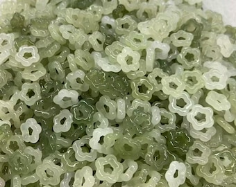 2 Paar Ohrringe mit natürlichem Nephrit-Sternanhänger, geschnitzte Seesterne (13 x 3 mm)