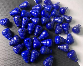 1 Stück natürliche Lapis Guru Perlen, 3 Löcher Tasibih Guru, Japa Mala machen, Größe 10-11 mm