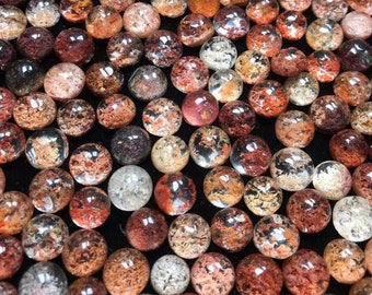 10pc Natural Garden Quartz Cabochons,Rainbow Lodolite Cabs,Size 11-12mm