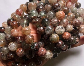 Natural Multi Lace Garden Quartz,multi Color Lodolite,rainbow