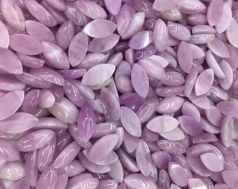 10 Stück Natürliche lila Kunzit Cabochons (8 x 16 mm 10 x 20 mm 12 x 25 mm)