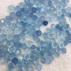 2pc Natural Aquamarine Rose Charms,Rose Pendants,3d Carved Flower Charms,Size11-15mm