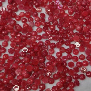 10pc Natural Rose Red Rhodonite Cabochons,Round,Flat Backs,Size4-8mm