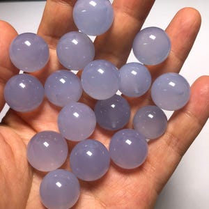 2pc Natural Blue Chalcedony Agate Beads,Size 14-16mm