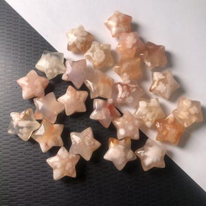 2-delige natuurlijke bloemagaat sterbedels, sakura bloesem zeester spacer kralen (12-14 mm)