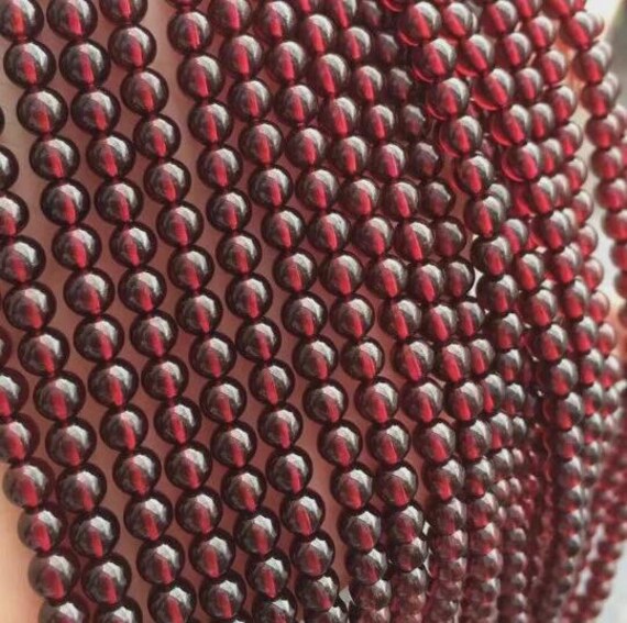 thumbnail image 2 of 5x8mm Dark Red Garnet Faceted Rondelle Beads - 15 Inch AAA Quality Loose Spacers 2 of 5