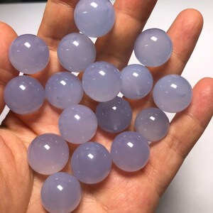 2pc Natural Untreated Big Size Blue Chalcedony,Blue Chalcedony Agate bead,Size14-16mm