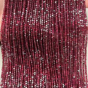 2.5mm Natural Untreated Red Garnet Gemstone,Micro Faceted Garnet Beads,AAA,15 Inches Full Strand