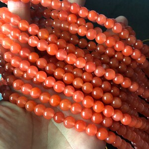 7mm Natural untreated Nanhong agate gemstone beads,round loose bead,15 inches full strand