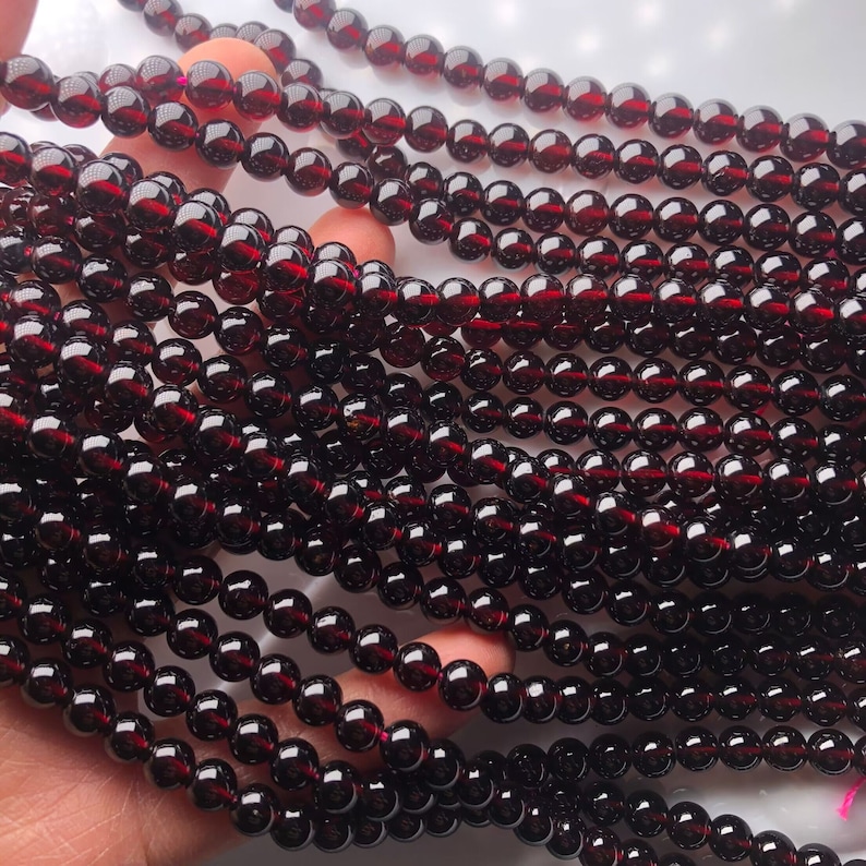 6mm Natural Red Garnet Beads,almandine,almandite,aaa Quality,15 Inch ...