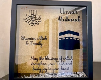 Umrah Frame, Umrah Personalised Gift, Umrah Gift, Umrah Mubarak, Muslim Pilgrimage, Islamic frame, Umrah Frame, Umrah Dua, Kabah Frame