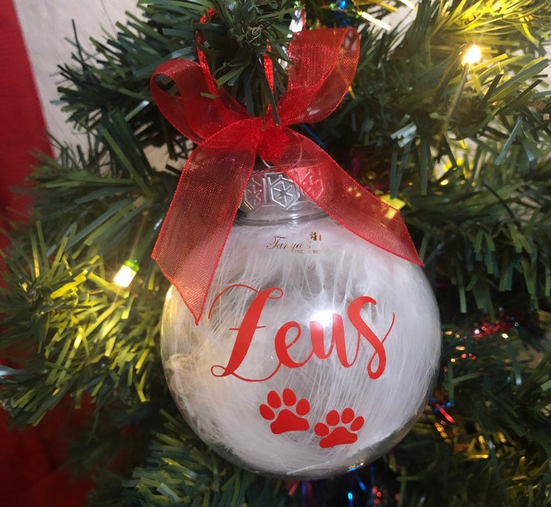 Dog Bauble Dog Bauble Personalised Personalised Paw Print Etsy UK