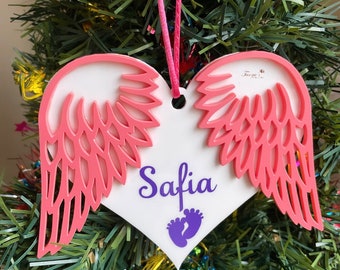 Baby Loss Gift, Remembrance Angel Wings, Baby's Angel Wings, Baby Loss Bauble, Baby Loss Keepsake, Baby Loss Christmas, Baby Loss Angel Wing