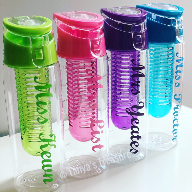 Personalised Water Bottle, Back to School, Fruit Infuser, Personalised Water Bottles, Infuser Water Bottles, Personalised Kids Water Bottle image 2