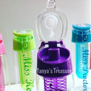 Personalised Water Bottle, Back to School, Fruit Infuser, Personalised Water Bottles, Infuser Water Bottles, Personalised Kids Water Bottle image 9