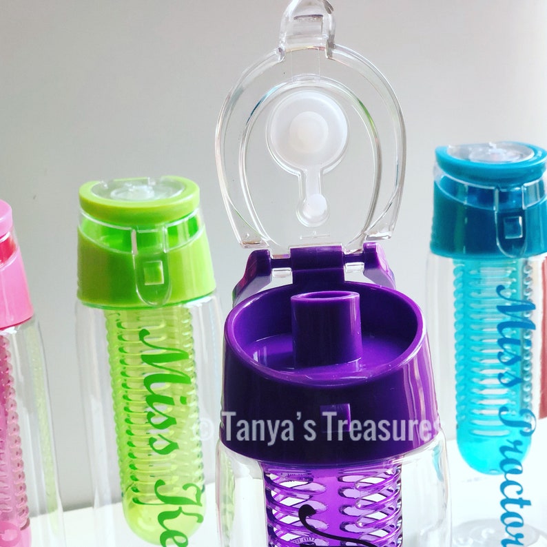 Personalised Water Bottle, Back to School, Fruit Infuser, Personalised Water Bottles, Infuser Water Bottles, Personalised Kids Water Bottle image 9