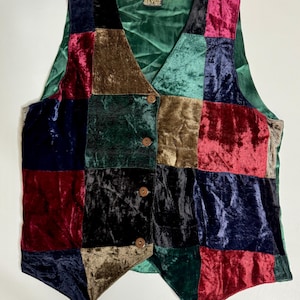 Vintage Velvet 70s Vest - Etsy