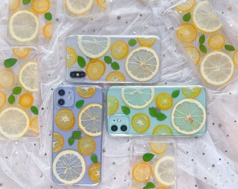Real Lemon iPhone case, Fruit phone case, iPhone 12 case, iPhone 12 Pro, iPhone 12 mini, iPhone 12 Pro Max, iPhone 7/8 case, iPhone X/XS