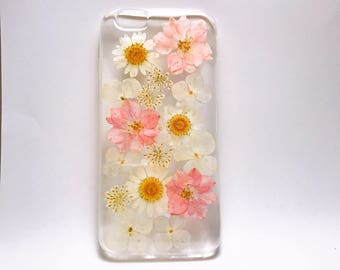Pressed Flowers phone case,dry flowers case,iPhone 5, 5s,SE case,iPhone 6, 6s, 6+, 6+s case. iphone 7/7+ case, iPhone 8/8+ case, iPhone X