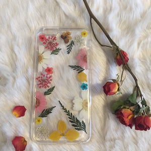 Coque de portable fleurs pressées, fleurs séchées, coque pour iPhone Xs/X/XR/Xs Max, coque iPhone 8/8, coque iPhone 7/7, coque iPhone 6/6s/6, iPhone SE, image 4