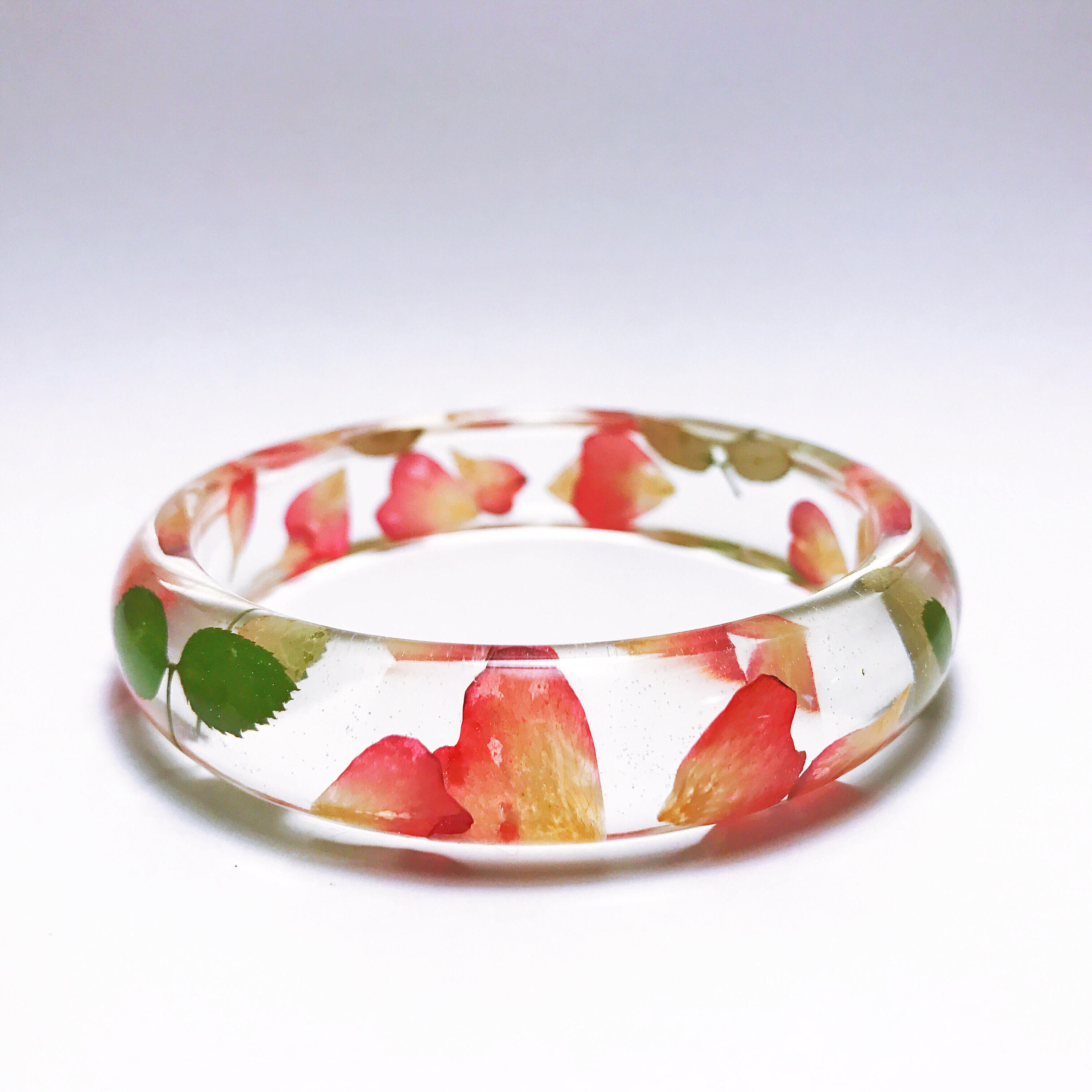 Pressed flower bangle real flower bangle resin bangle Etsy
